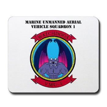 MUAVS1 - M01 - 03 - Marine Unmanned Aerial Vehicle Sqdrn 1 with text - Mousepad
